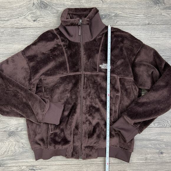 The North Face Jacket Size Medium Womens Luxe Osito Full Zip Coal Brown $130 - Picture 3 of 11